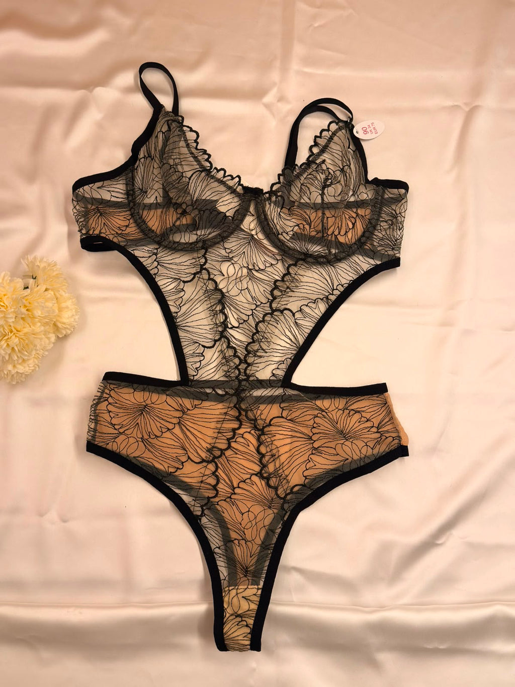 Gece Işıltısı Transparan Bodysuit