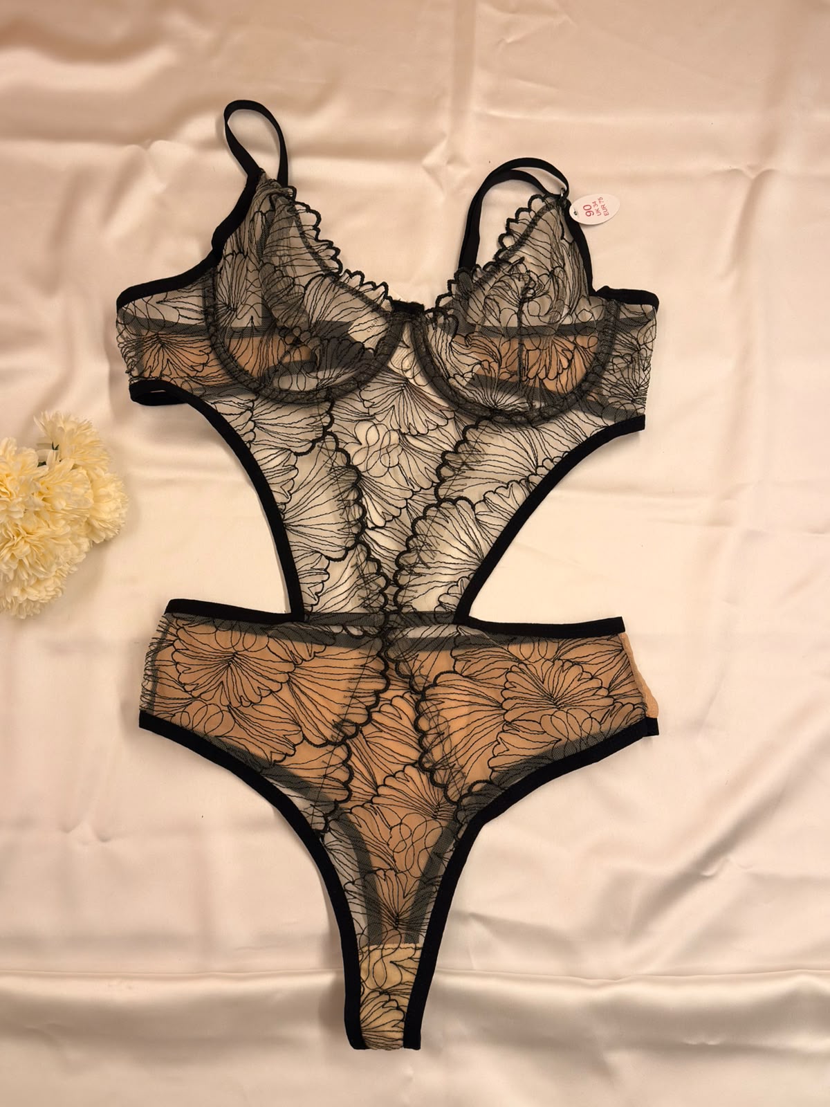 Gece Işıltısı Transparan Bodysuit